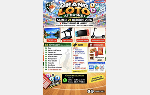 🏀 GRAND LOTO DU J3 BASKET AMILLY : RENDEZ-VOUS LE 24 OCTOBRE !