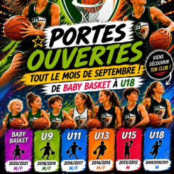 Portes Ouvertes J3 Amilly Basket : Viens faire un essai gratuit en septembre !