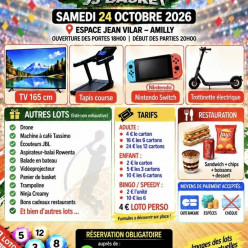 🏀 GRAND LOTO DU J3 BASKET AMILLY : RENDEZ-VOUS LE 24 OCTOBRE !